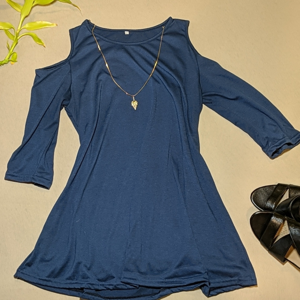 Navy Blue Blouse